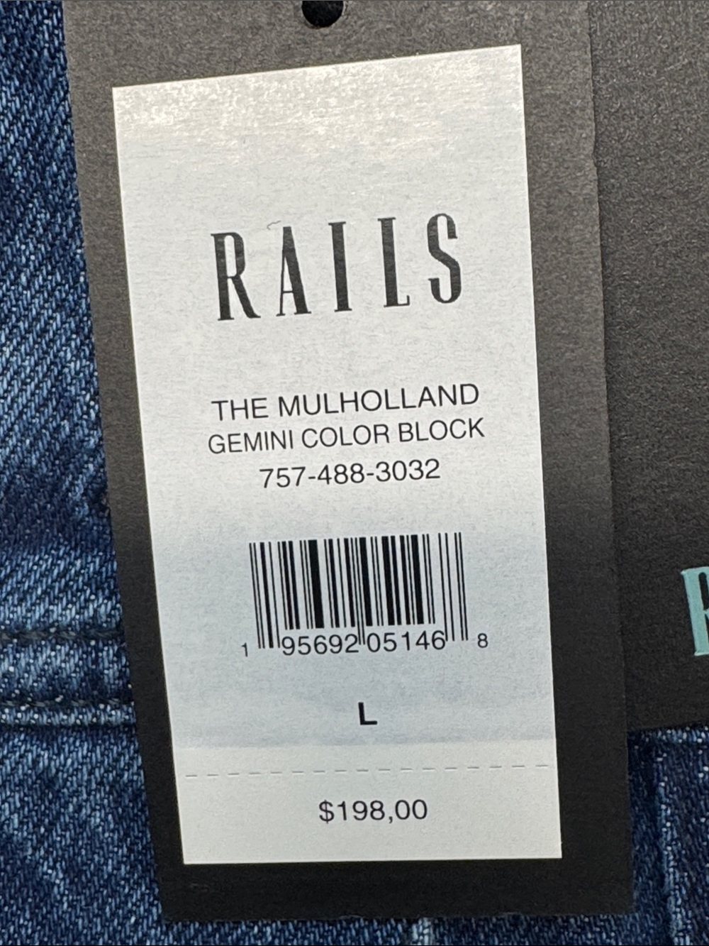 Rails the mulholland gemini color block jean jacket nwt - Picture 5 of 7